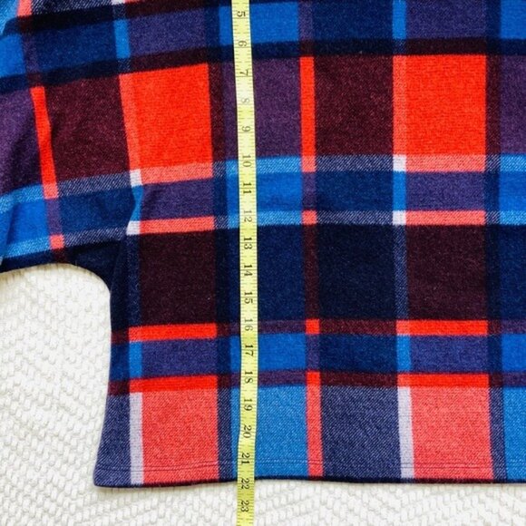 Plaid Oversized Short Sleeve Top By Cherish S - Picture 5 of 7